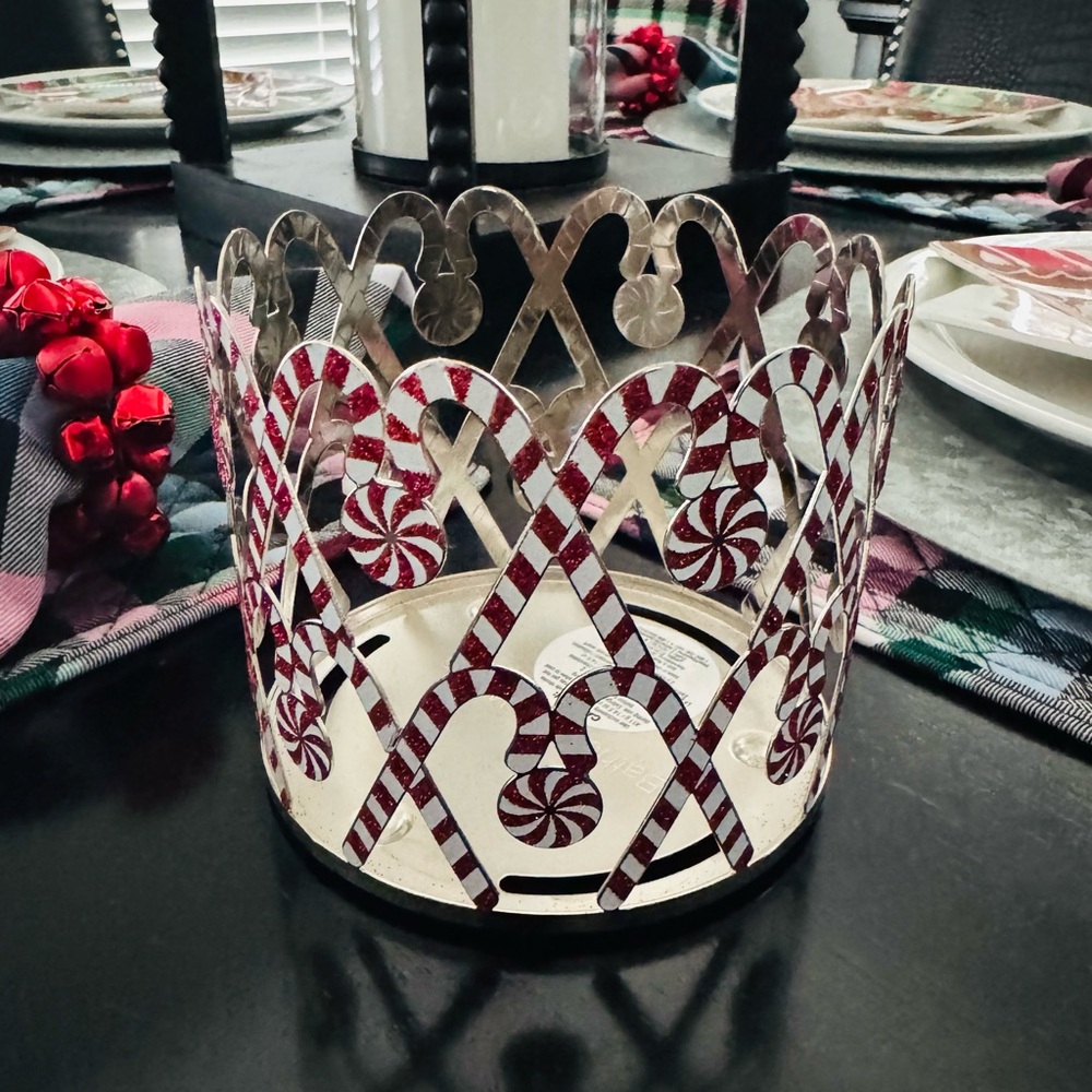 Bath and Body Works Candy Cane Candle Holder